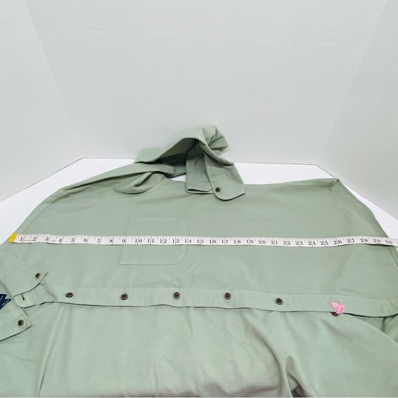 J Crew Factory Mens XL Green Button Down Slim Untucked 100% Cotton Chest Pocket - Picture 9 of 12